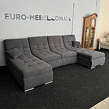 Розкладний диван з нішею п-подбної форми, фото 7