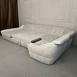 Новий диван п-подібний в тканині, фото 5