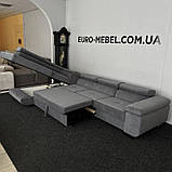 Великий кутовий диван в тканині, фото 4