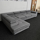 Великий кутовий диван в тканині, фото 5