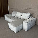 Кутовий диван в тканині новий розкладний диван, фото 3