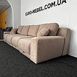 Новий прямий великий розкладний диван в тканині, фото 9