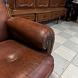 Прямий шкіряний диван б/в Голандія, фото 8