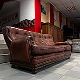 Прямий шкіряний диван б/в Голандія, фото 9