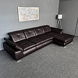 Шкіряний розкладний диван Німеччина натуральна шкіра, фото 2