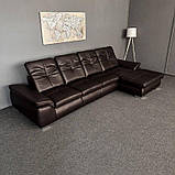 Шкіряний розкладний диван Німеччина натуральна шкіра, фото 3