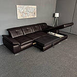 Шкіряний розкладний диван Німеччина натуральна шкіра, фото 5