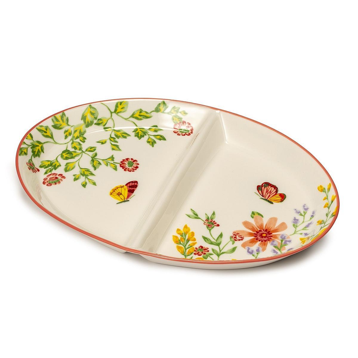 Менажниця порцелянова овальної форми на 2 секції Bouquet Palais Royal, фото 1