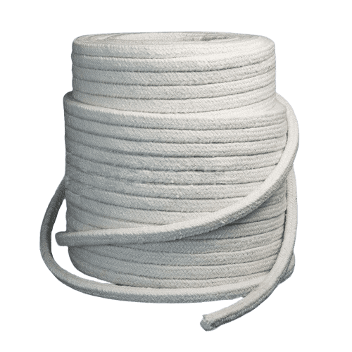 Круглий керамічний шнур 12 мм, до 1260°C – вогнетривкий ущільнювач для котлів, армований, бухта 10 кг