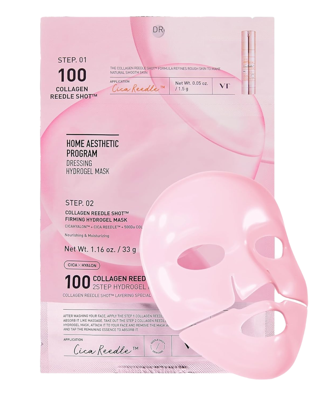 Гідрогелева маска з колагеном VT Cosmetics Collagen Reedle Shot 100 2Step Hydrogel Mask 1,5g + 33g