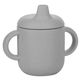 Силіконова чашка дитяча FreeON з ручками, grey