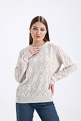 Кофта молодіжна трикотажна з ажурним візерунком, кольори в асортименті розмір 42-48