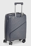 Маленька пластикова валіза ручна поклажа Three Birds 2024-17-11S сіра, фото 4