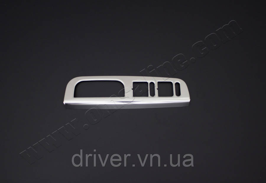 Накладка хромированная на кнопки стеклоподъемника (1шт, нерж) Skoda Octavia 5D/SW 2000-2004, OmsaLine, 6601046, фото 1