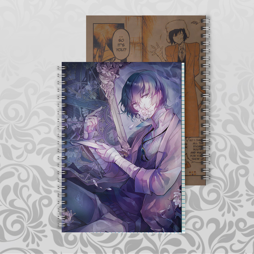 Зошит 48 арк. на пружині у клітинку Bungou Stray Dogs 001
