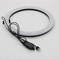 Кільцева світлодіодна RGB MJ-30 лампа від USB та тримачем для телефону, діаметр 30 см, фото 5