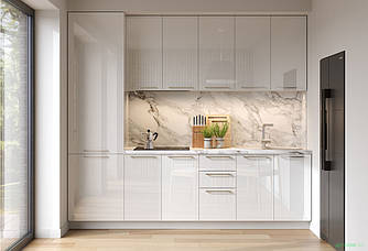 Модульна кухня Глорі 2,6м білий/білий глянець Миро Марк