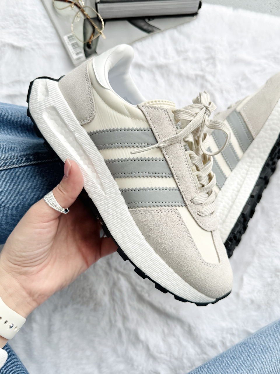 Жіночі Кросівки Adidas Retropy E5 White Grey / Адідас Ретропи Е5