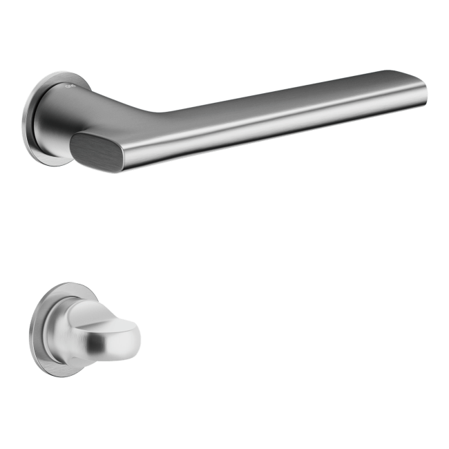 Ручка DND SAN, Unico з накладкою під WC, матовий хром (к-т)