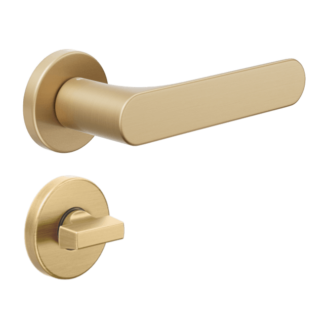 Ручка DND SPOT, VIS-круг з накладкою під WC, матове золото (к-т)