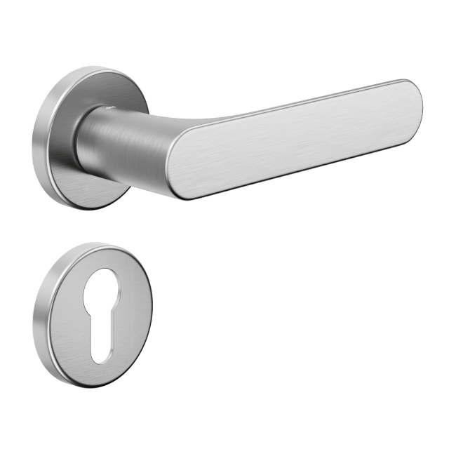 Ручка DND SPOT, VIS-круг з накладкою під циліндр, матовий хром ((к-т)