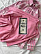 Базова літня жіноча трендова бавовняна MONEY вільна подовжена рожева футболка 42-46 Туреччина, фото 7