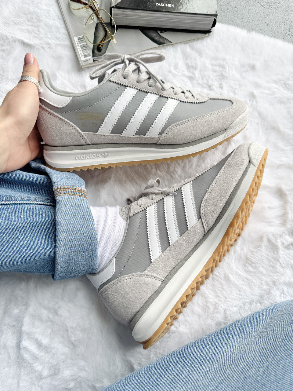 Кросівки  Adidas SL 72 Light Grey White / Адідас СЛ 72