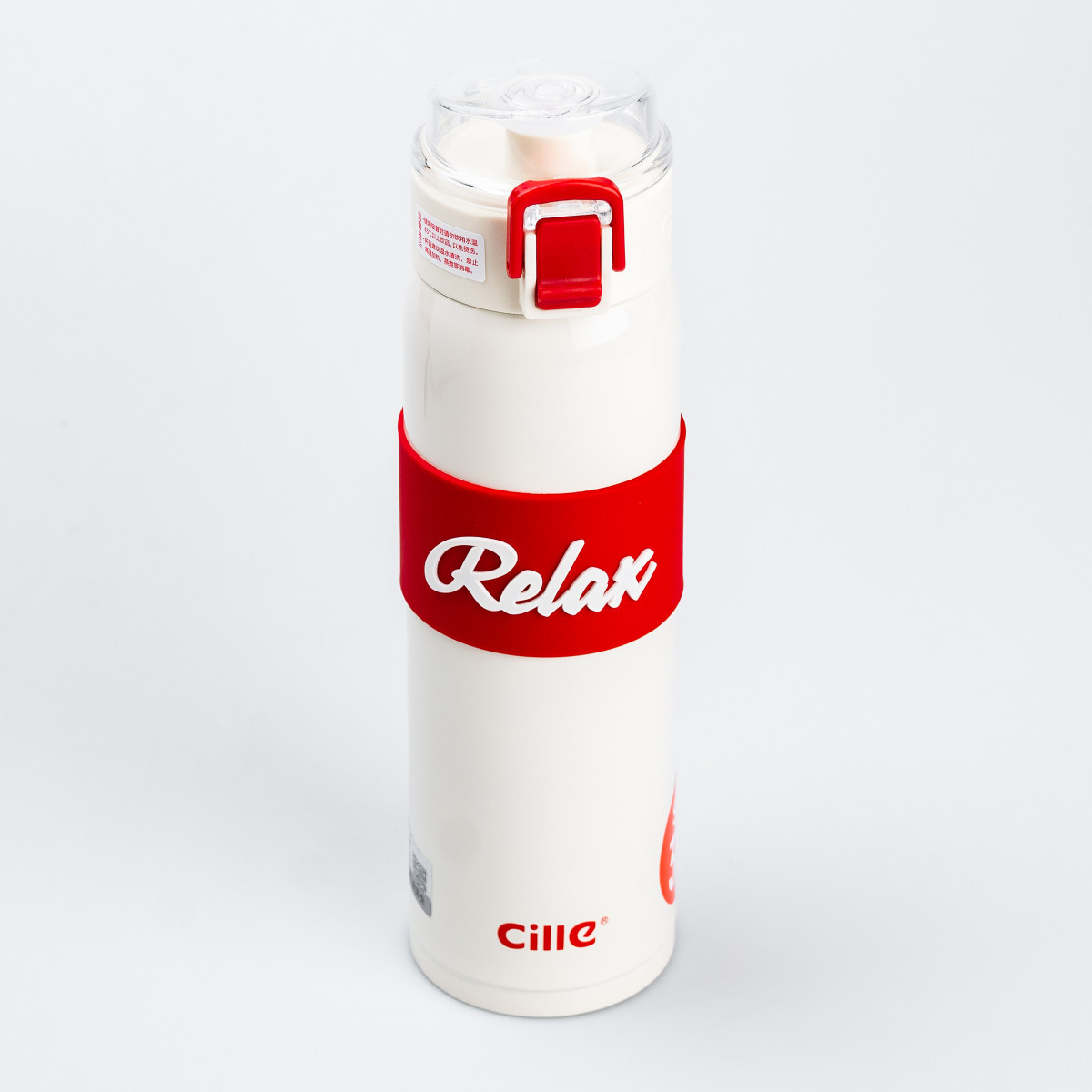 Термос Relax з поїлкою з металевою колбою 520 мл Білий, фото 1