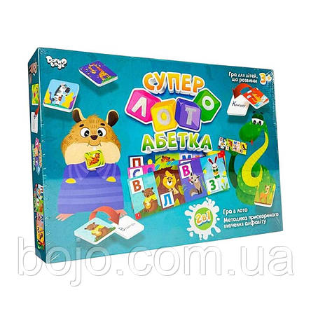 Настільна гра "Суперлото Алфавіт" Danko Toys СЛА-01U (українська мова), фото 3