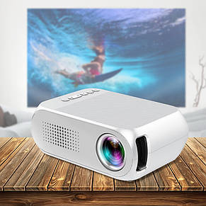 Портативний проектор YG-320 Mini 700 lumen з динаміком, підтримка 1080р, Білий (626), фото 1