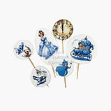 Набір вафельних топерів "Серця рожеві" 7 шт., фото 4