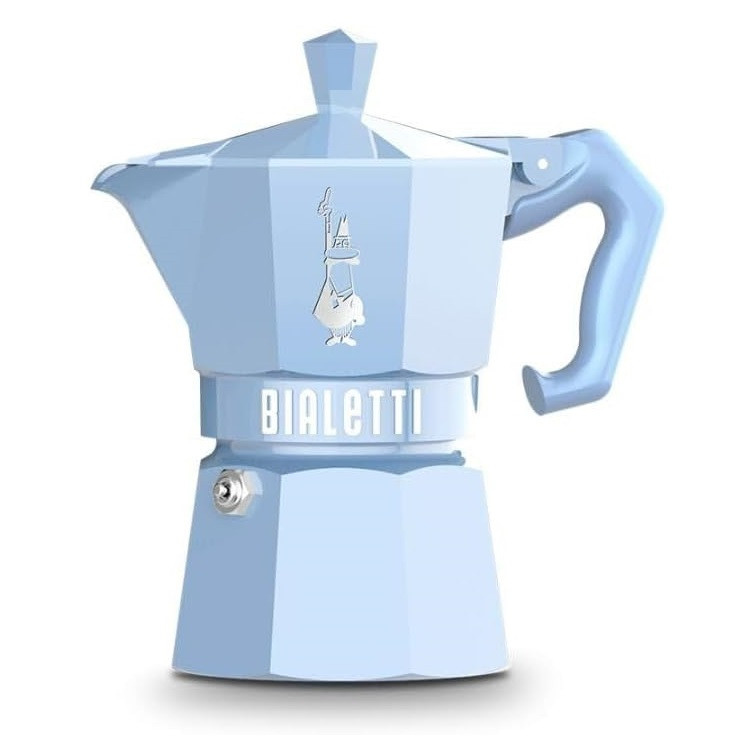 Гейзерна кавоварка Bialetti Moka Exclusive 130 мл. 3 чашки Blue