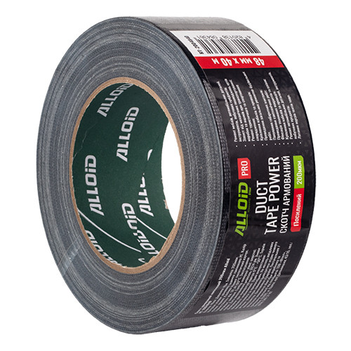 Alloid Pro. Скотч армированный усиленный (черный) 48мм х 40м, 200мкм, фото 1