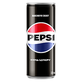 Газировка Pepsi  без цукру 330 мл