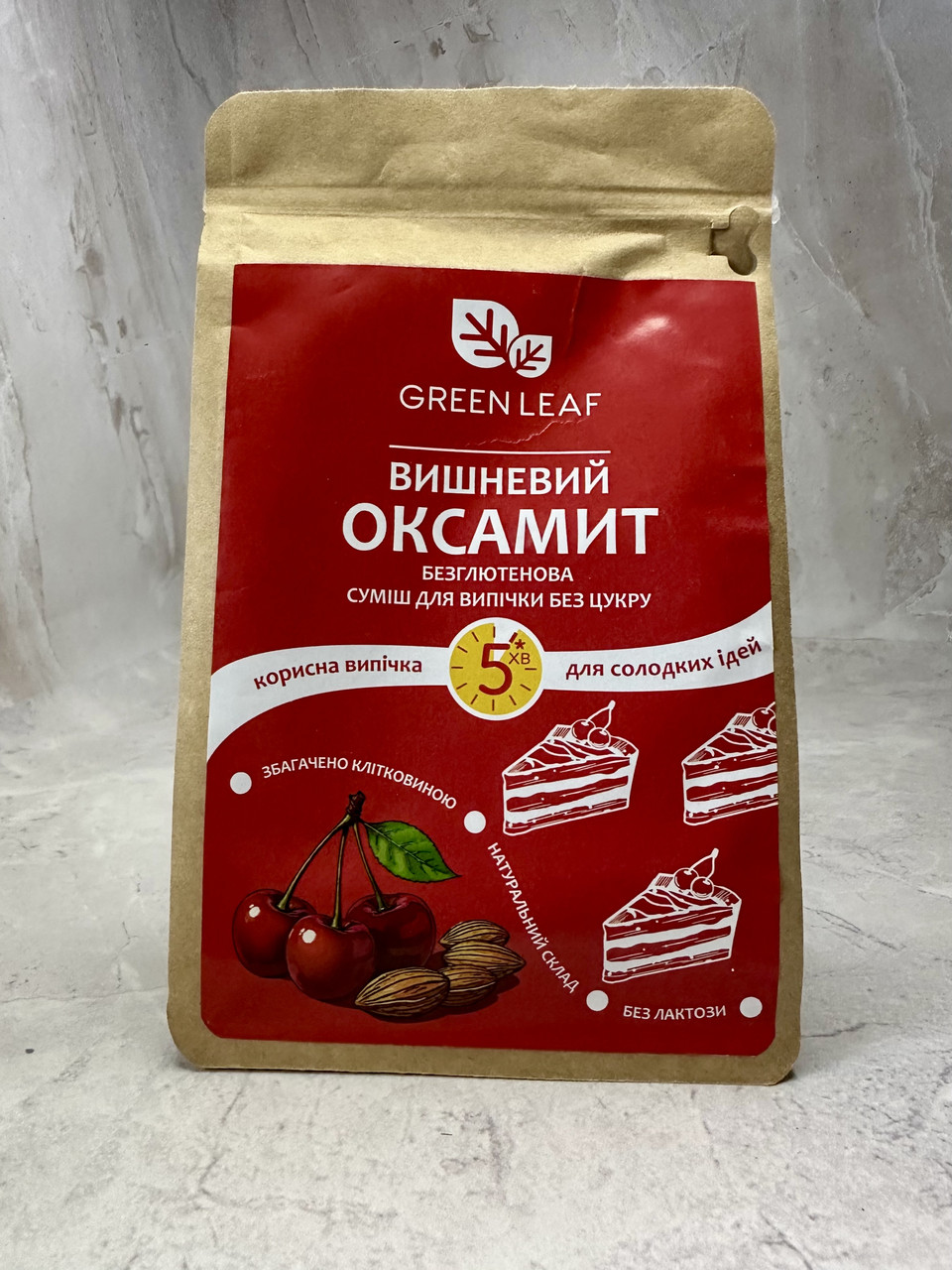 Суміш для випічки Вишневий Оксамит без цукруGreen Leaf, 300г