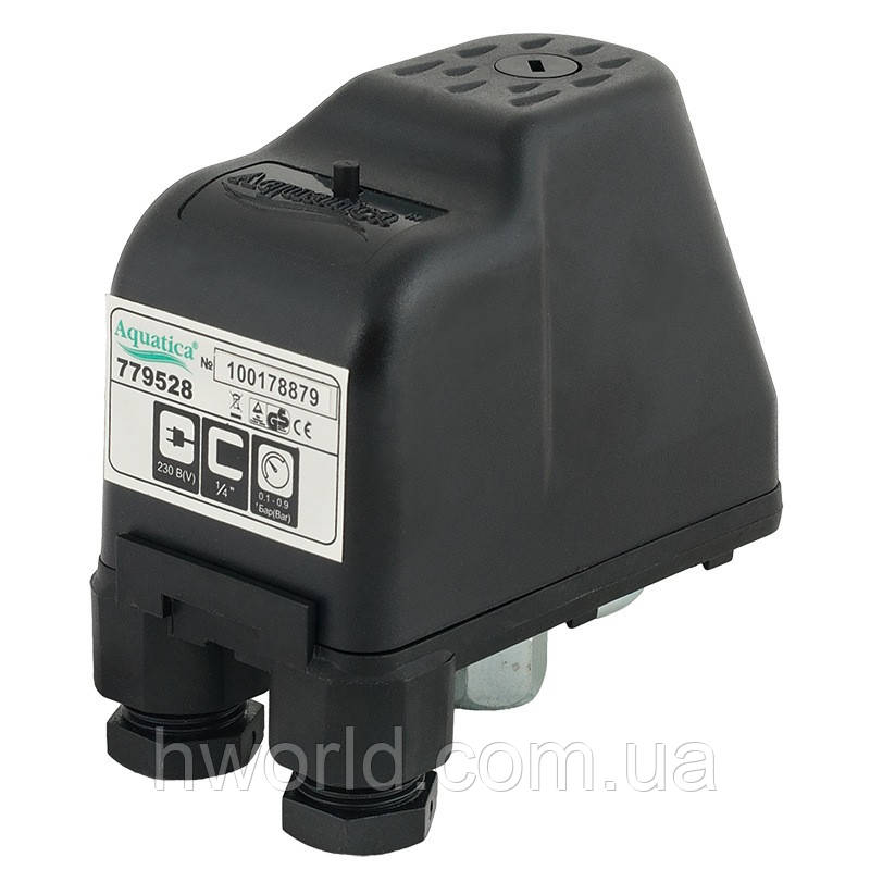 Реле сухого ходу допоміжне 0.9-0.1 бар (гайка) AQUATICA (779528), фото 1