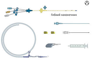 Набір 3-х канального центрального венозного катетера (7 Fr x 20 см) з голкою 18G x 7
