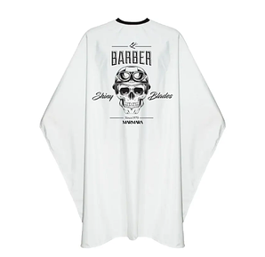 Накидка перукарська Marmara Barber Cape White Barber Skull
