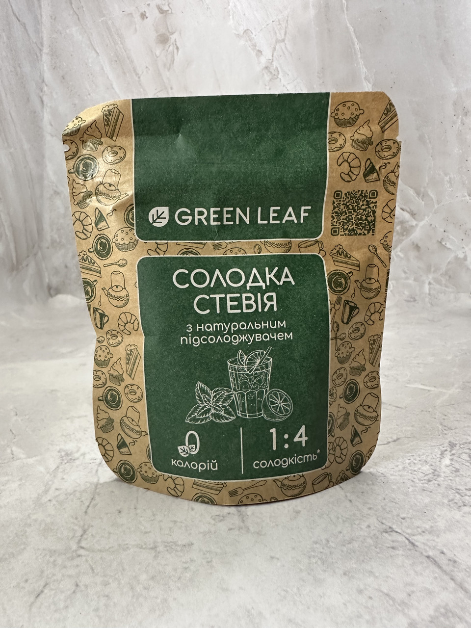 Цукрозамінник Green Leaf Солодка Стевія (1:4) 100 г