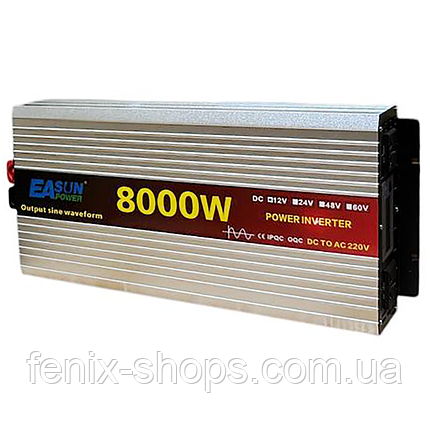 Перетворювач напруги EASUN POWER 8000W LCD інвертор із чистою синусоїдою 12V-220V, фото 1