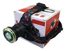 Яскравий потужний налобний акумуляторний ліхтар на голову Headlamp 1006 на 4 режими роботи