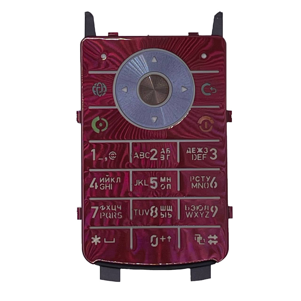 Клавіатура Motorola K1 KRZR, червона, з російськими літерами