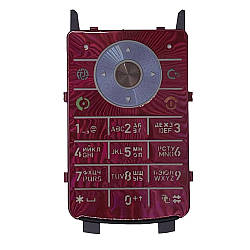 Клавіатура Motorola K1 KRZR, червона, з російськими літерами