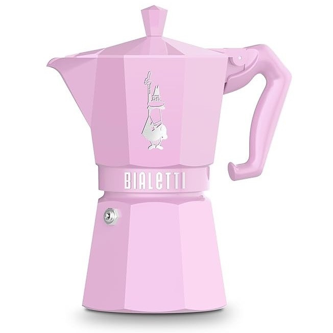 Гейзерна кавоварка Bialetti Moka Exclusive 270 мл. 6 чашок Pink