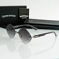 Жіночі брендові безоправні окуляри Chrome Hearts (20870) grey