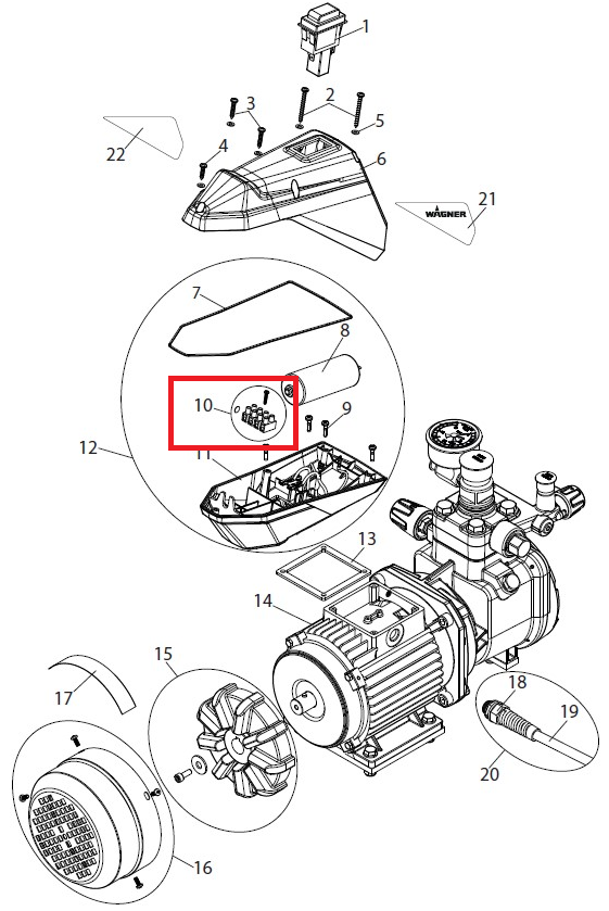 Клемна колодка в зібраному вигляді на Wagner SF 23 Pro, фото 1