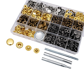 Набір металевих кнопок Альфа 12,5мм 140шт
