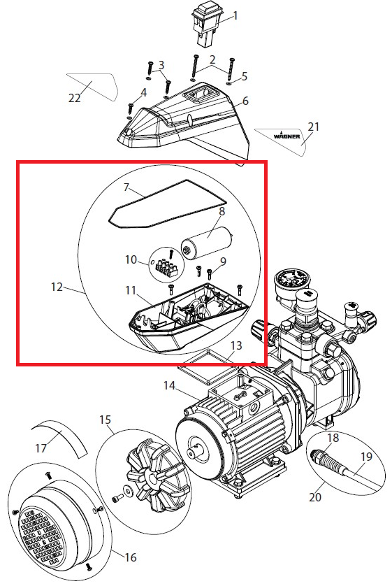 Клемна коробка в складі (поз. 7-11) на Wagner SF 23 Pro, фото 1