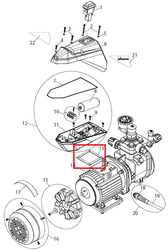 Ущільнення двигуна на Wagner SF 23 Pro, фото 1