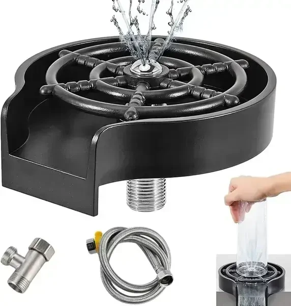 Кухонна мийка для склянок, келихів, ринзер для пітчера, для кухні з ABS, фото 1